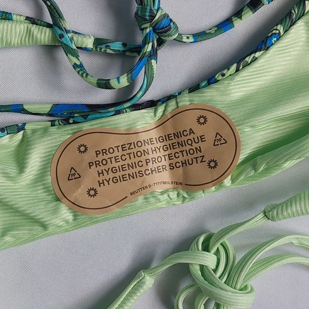 Bikini womens swimsuit two piece Green‎ size XL